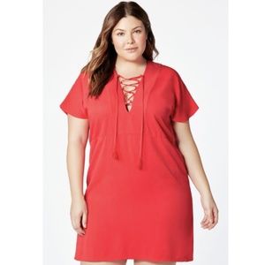 JustFab Women’s Lace Up Shift Dress